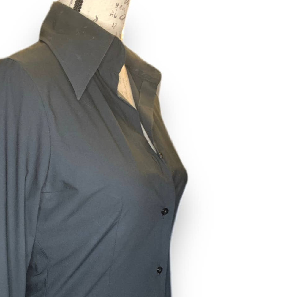 Sisley button down blk l/s top